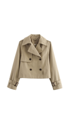 ELVARA Damen-Trenchjacke im Vintage-Stil