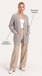 Nancy | Lässiger Strick-Cardigan mit praktischen Taschen