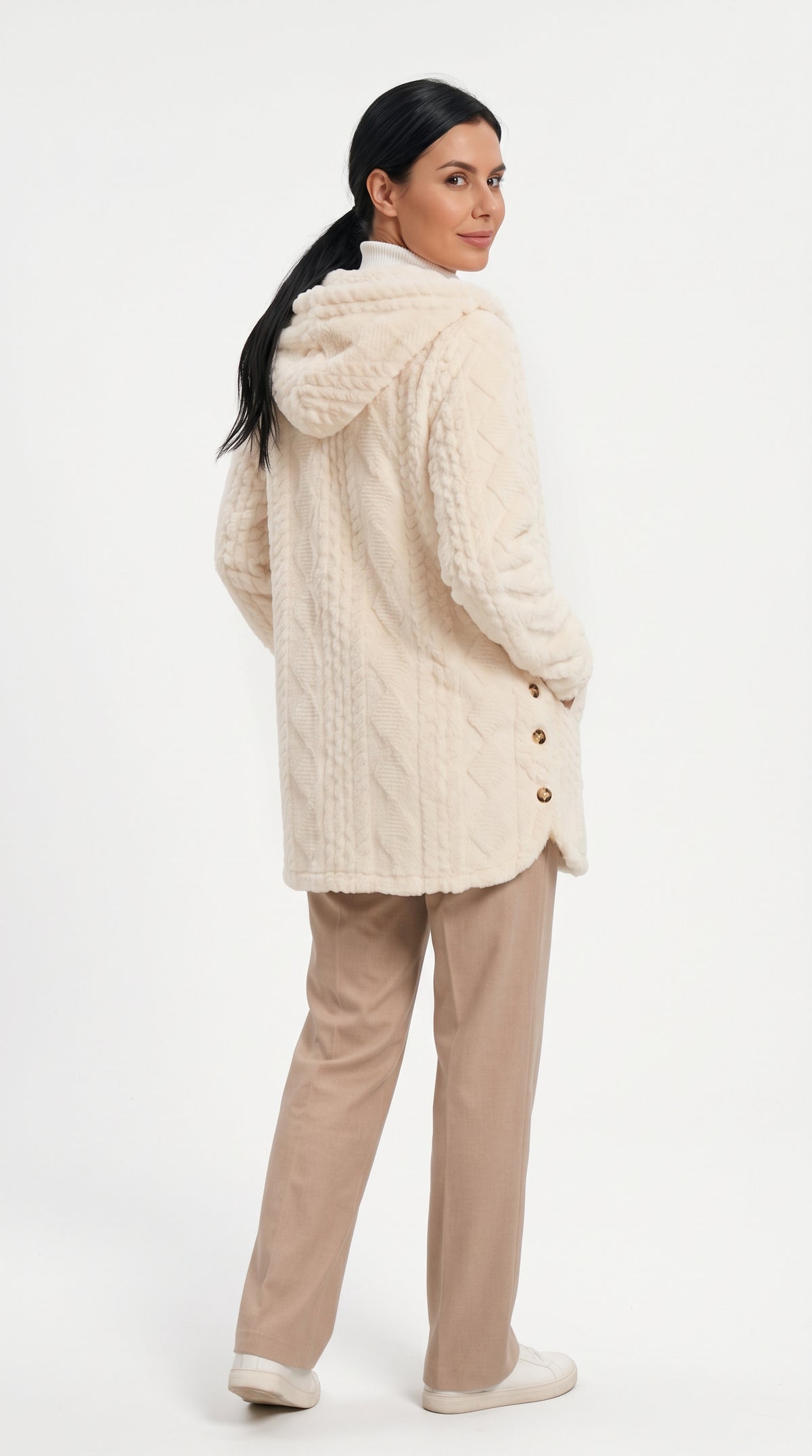 Lotta Warm & Cozy Fleece-Strickmantel