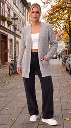 Nancy | Lässiger Strick-Cardigan mit praktischen Taschen