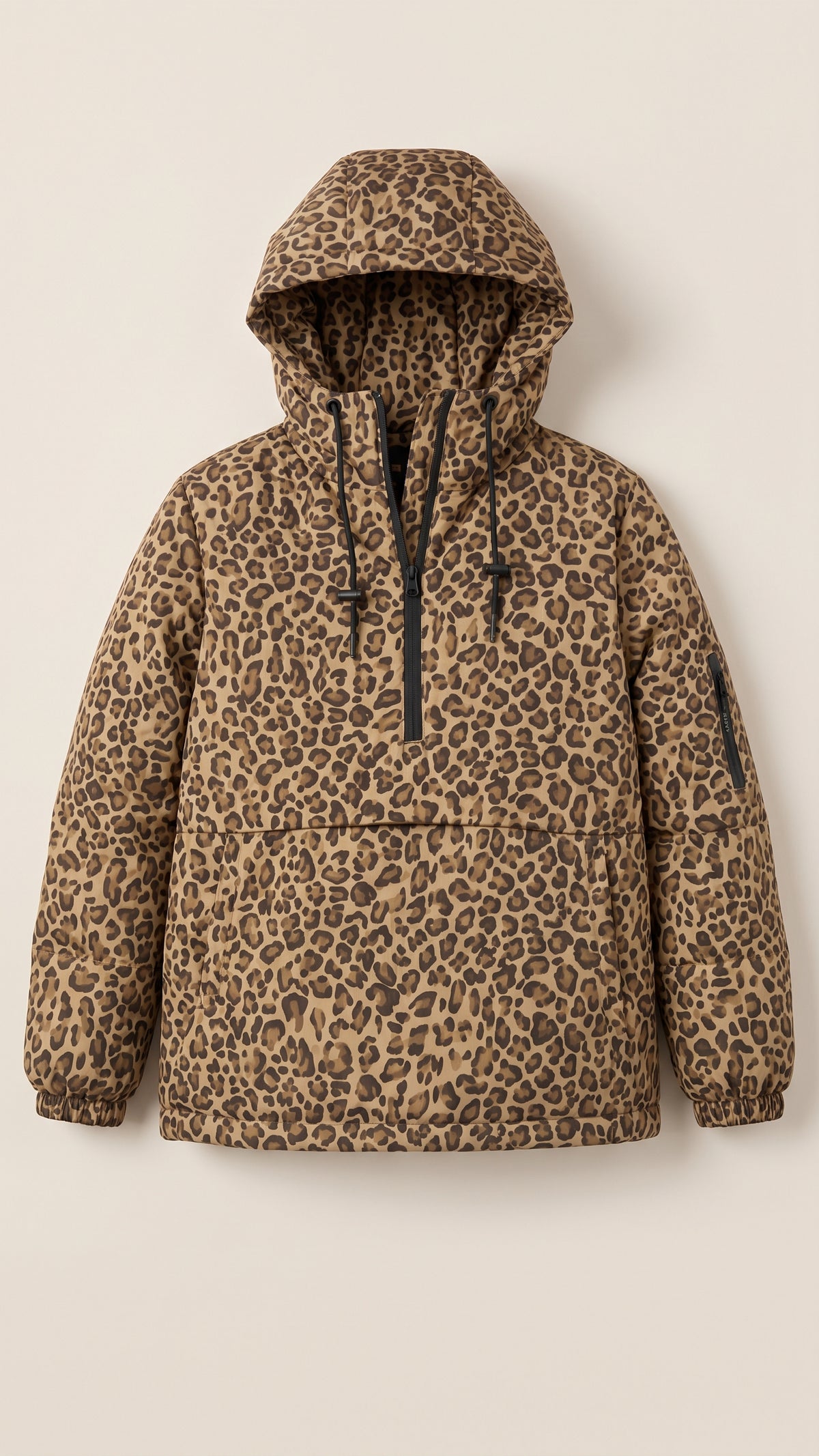 Leo-Urban - Kapuzenpullover mit leopardenmuster und kängurutasche