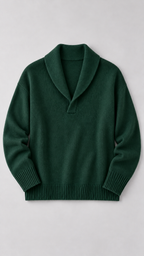 Genevra – Waldgrüner Strickpullover, Produktansicht