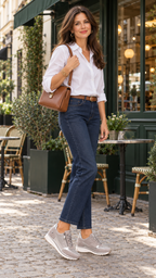 Sneaker mit Keilsohle – Grau – Outfitansicht