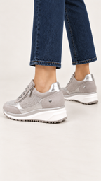 Sneaker mit Keilsohle – Grau – Ansicht 5