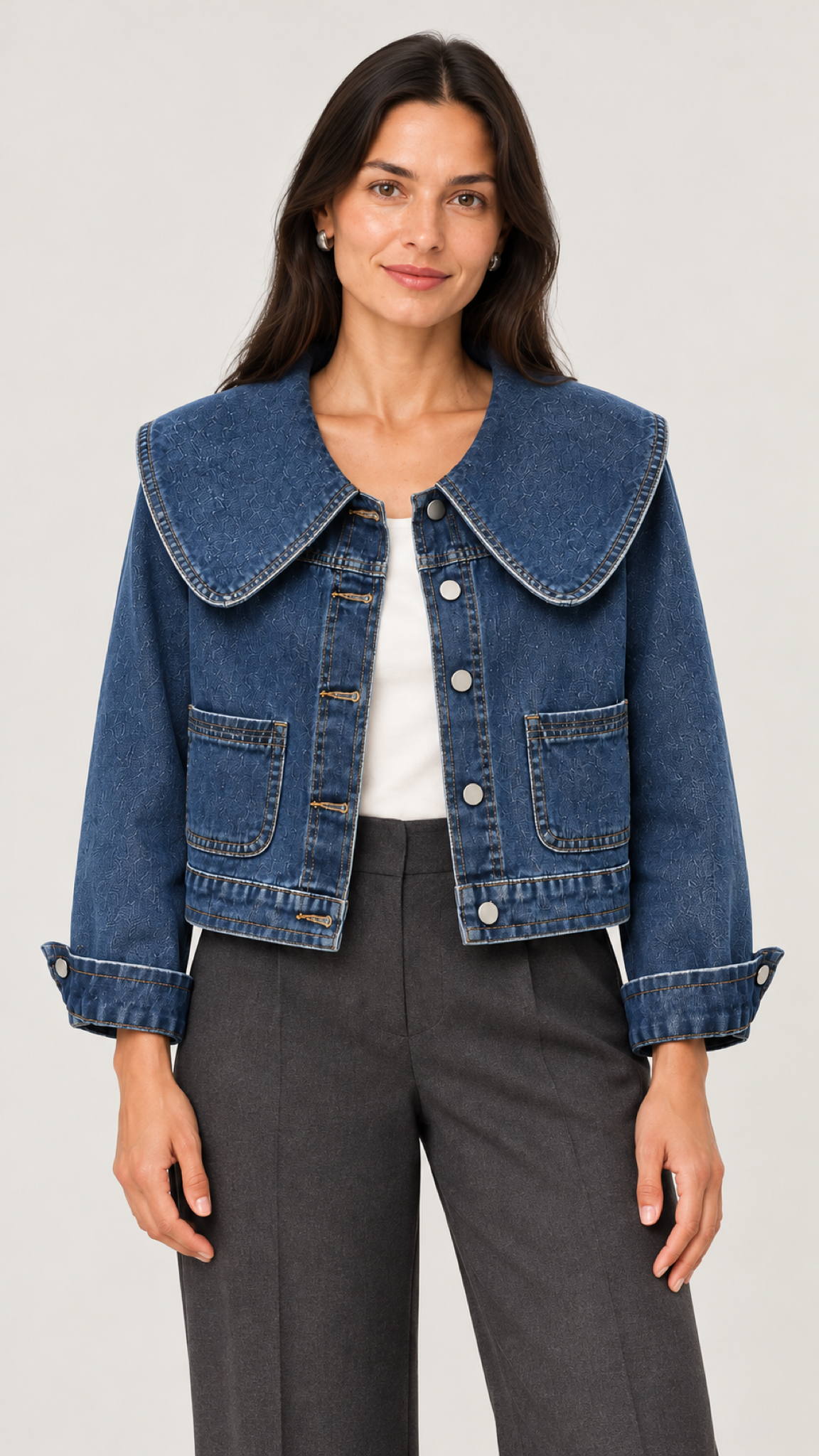 Minea Jeansjacke in Blau – 04-detalhe