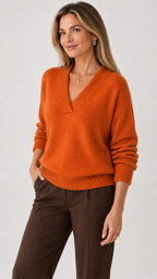 Quilla Pullover Gebranntes Orange – 03-lateral
