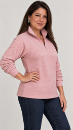 Vilja Pullover in Hellrosa – lateral