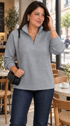 Vilja Pullover in Grau – cafe