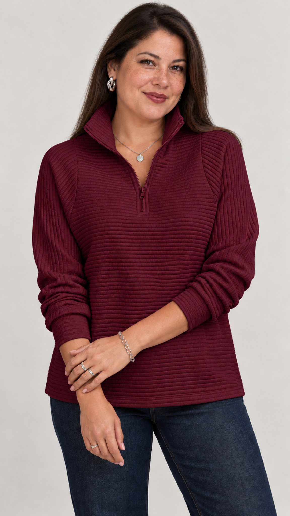 Vilja Pullover in Wein – capa