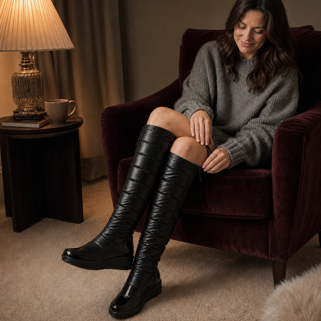 Bootara – Damen Winterstiefel mit Schleife – Produktansicht